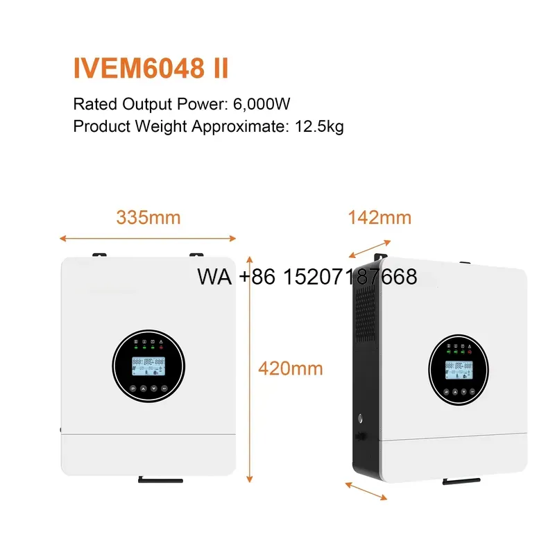 Off Grid Solar Inverter 48V 6000W - محول طاقة شمسية عالي التردد 6000