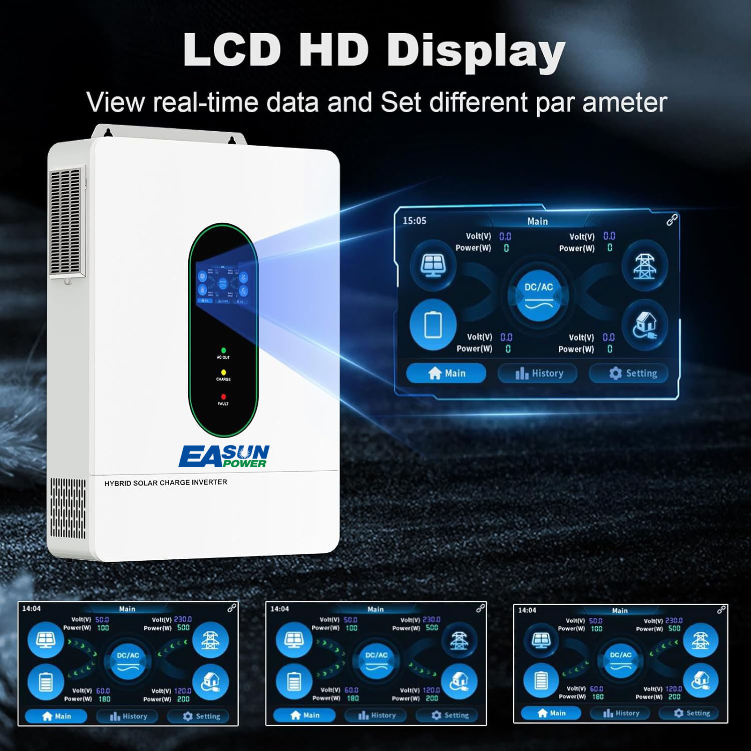 EASUN POWER محول طاقة شمسية هج - مراجعة Grid Tie Inverter Limiter 2000W وسعره