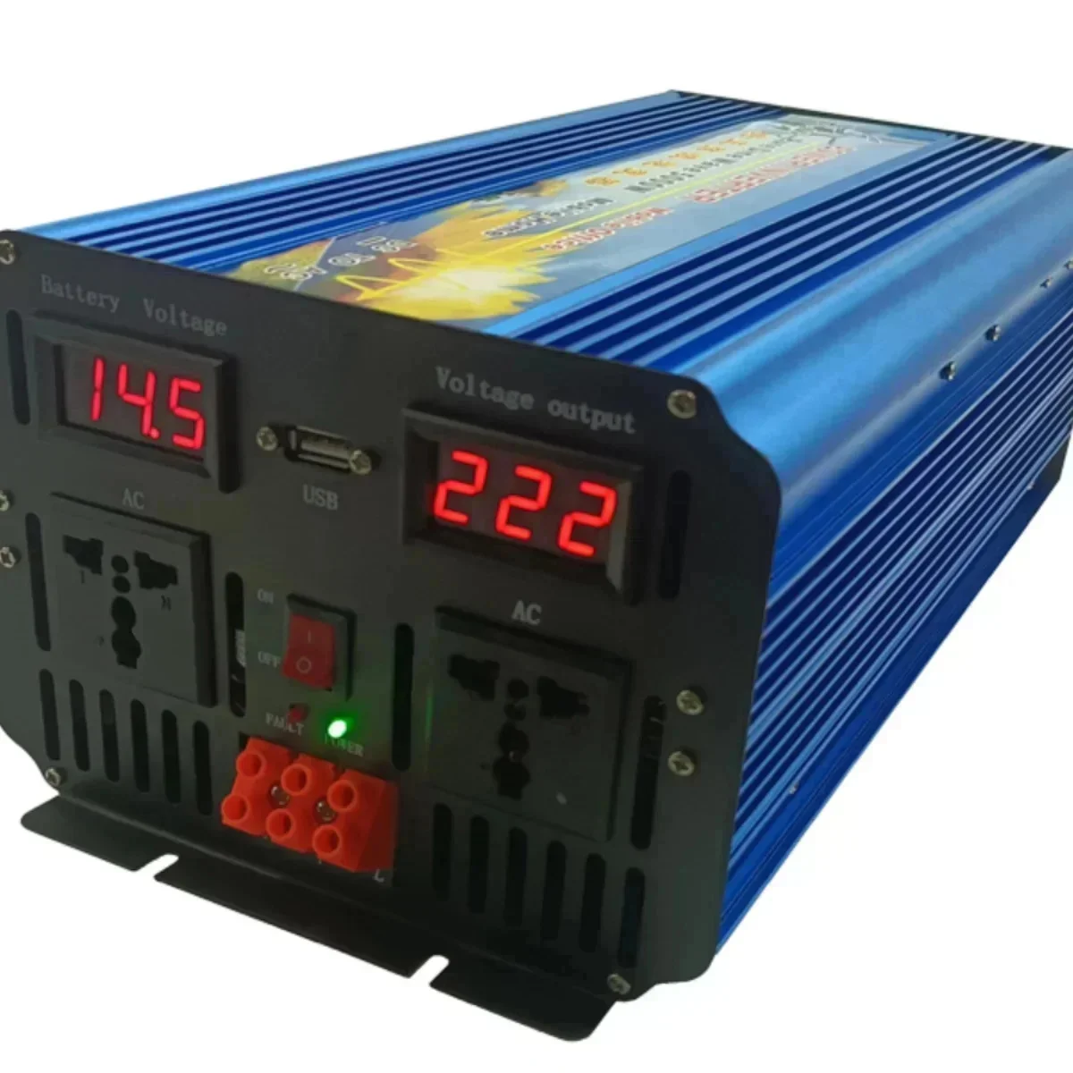 محول طاقة شمسية عالي القدرة بق - مراجعة Pure Sine Wave Inverter 5000W 48V 220V وسعره